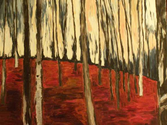 22. Foresta del Cansiglio I. Olio su tela 70 x 60