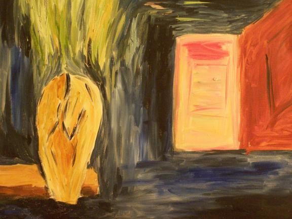 33. A casa. Olio su tela 70 x 60