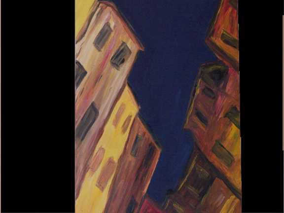 40. Vicolo, Trastevere II.  Olio su tela 40 x 60