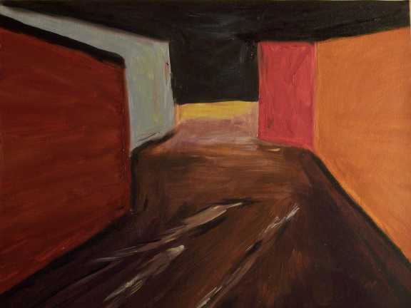 41. Via della Scala, Trastevere. Olio su tela 60 x 60
