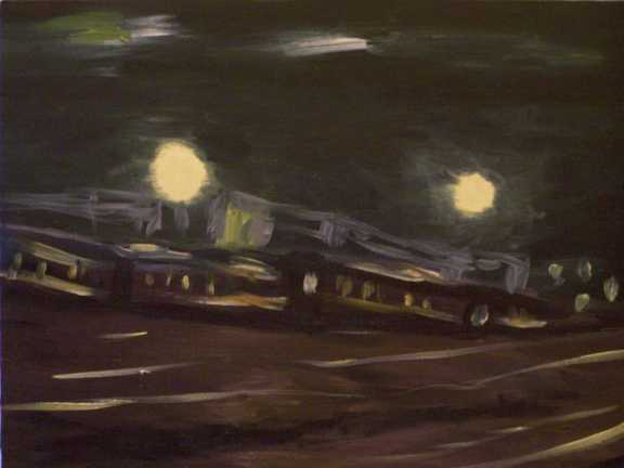 47. Stazione Tiburtina III. Olio su tela 60 x 50