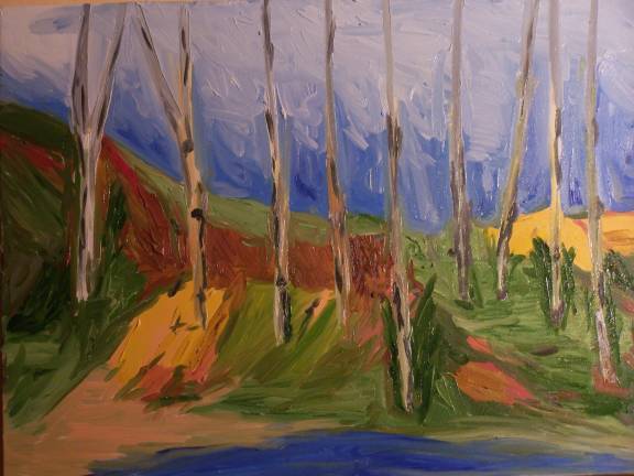 62. Foresta del Cansiglio IV. Olio su tela 70 x 50