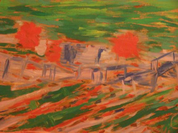 NN. Stazione Tiburtina. Olio su compensato 60 x 55
